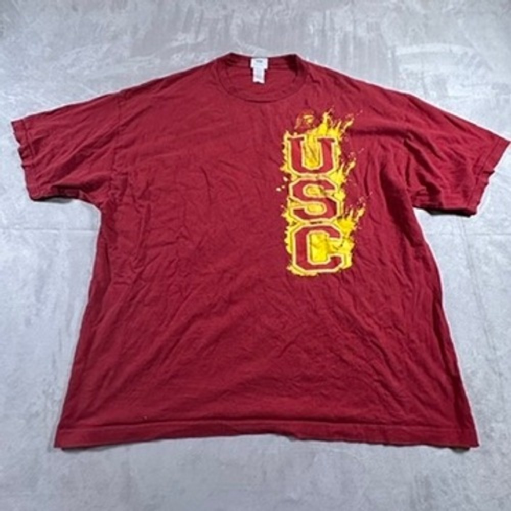 Foot Locker USC Trojans T-Shirt Mens Graphic Short Sleeve XXL Red